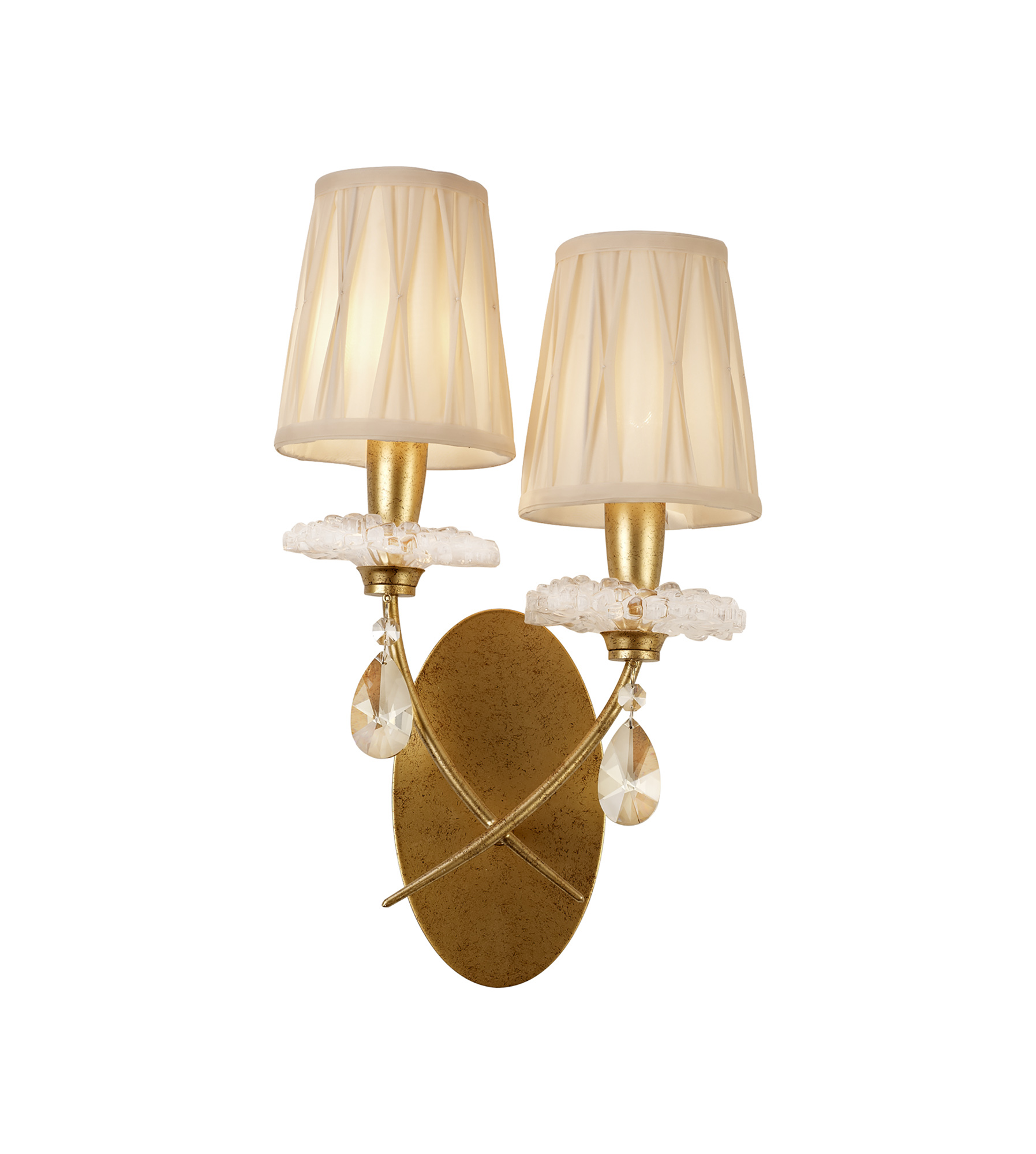 M6294  Sophie Wall Lamp 2 Light Gold Painted